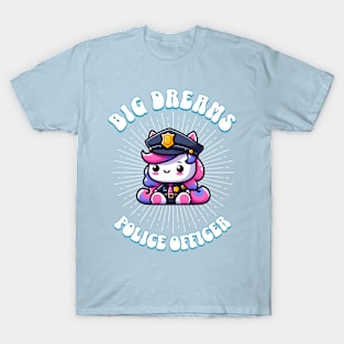 Big Dreams Police Officer Unicorn Ocean Edition T-Shirt